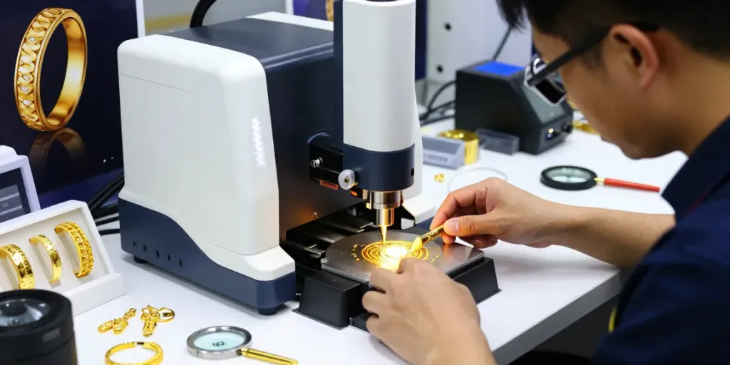 Proses presisi emas88 dengan teknologi laser yang tinggi dalam pengolahan perhiasan emas berkualitas.