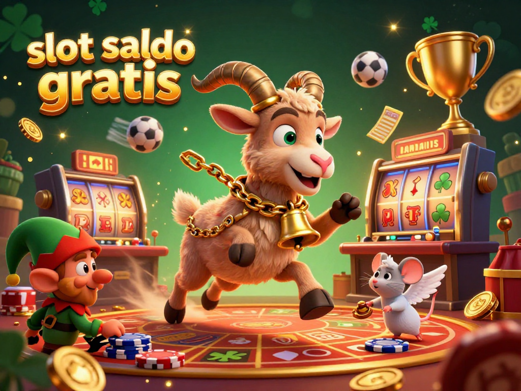 Engage with slot saldo gratis to enjoy thrilling casino excitement in this festive 3D illustration.