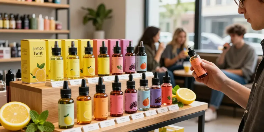 Refreshing assortment of Lemon Twist E-Liquids showcasing bold citrus flavors