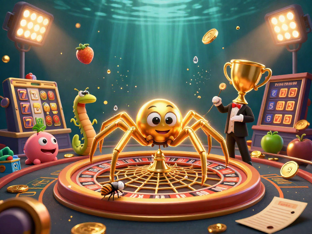 Experience thrilling 88ibet gameplay with a golden spider and dynamic jackpot elements.