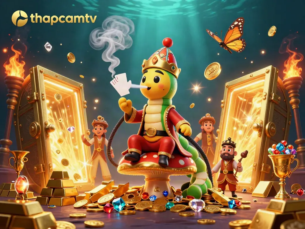 Experience thapcamtv's thrilling online gambling environment, packed with golden treasures and engaging characters.