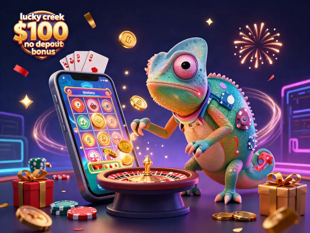 Engage with the lucky creek $100 no deposit bonus while playing colorful slots and exciting games in this vibrant casino scene.