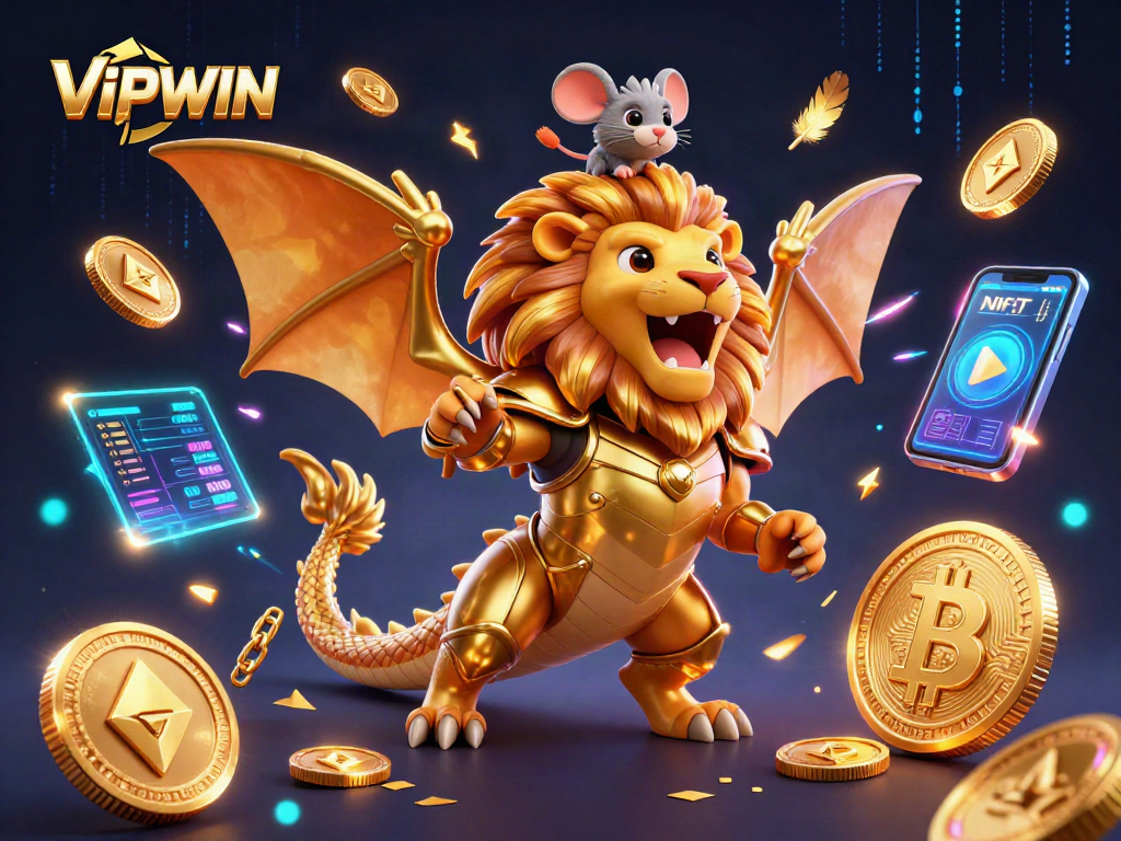 Join the thrilling adventure of VIPWIN as the golden chimera roars in a crypto casino world.