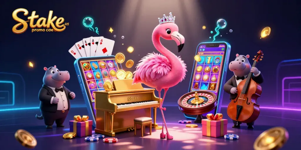Experience fun with the stake.us promo code for free coins and bonuses in an exciting casino environment