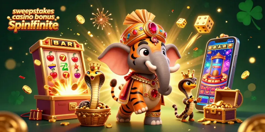 Experience winning with sweepstakes casino bonus spinfinite while enjoying vibrant 3D casino fun!