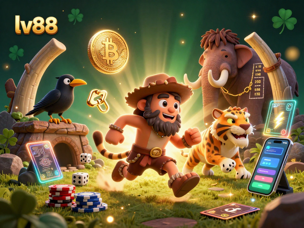 Engage with lv88 by playing at a vibrant prehistoric casino featuring unique 3D characters and crypto elements.