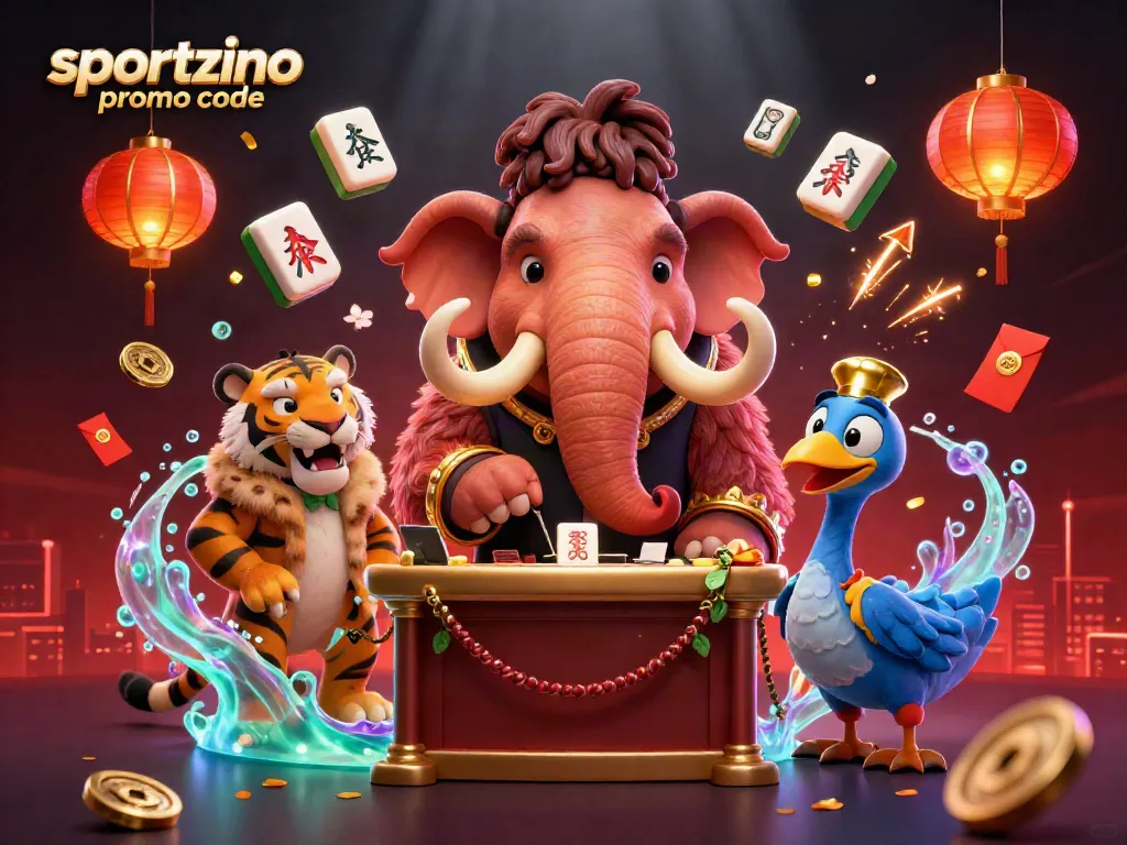 Win bonus coins with the sportzino promo code in a lively casino scene featuring a bouncer and guests.