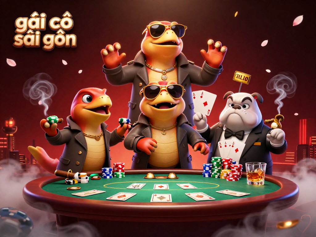 Experience the vibrant energy of gái gọi sài gòn with playful raptors in a casino scene full of excitement.